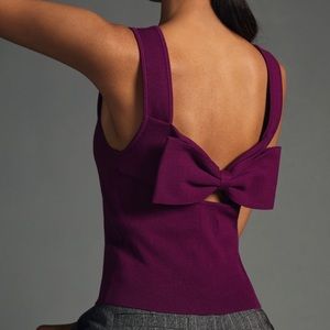 Maeve Purple Bow Back Tank Top